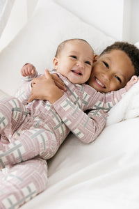 Prophecy Plaid Footed Onesie Cotton