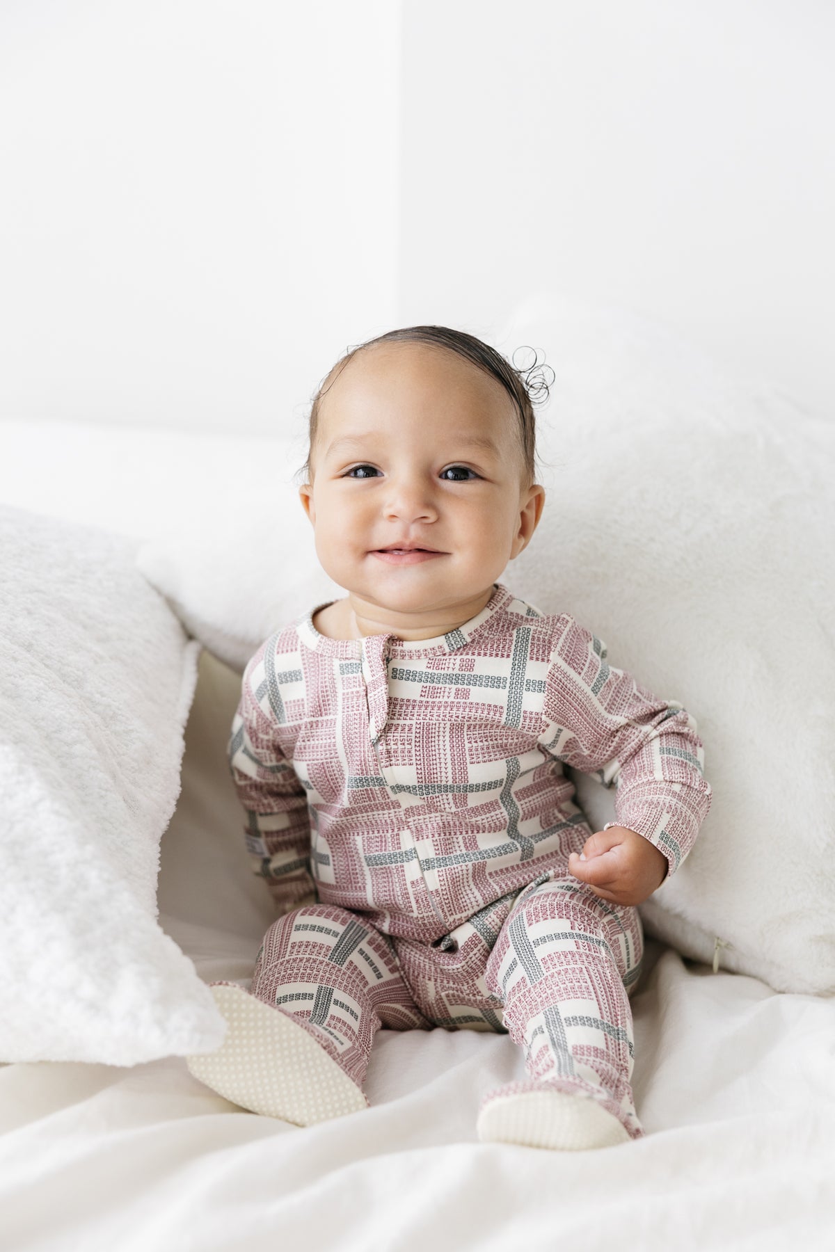 Prophecy Plaid Footed Onesie Cotton