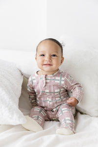 Prophecy Plaid Footed Onesie Cotton