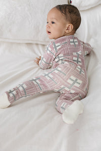 Prophecy Plaid Footed Onesie Cotton