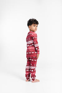King of Kings Ruby Red PJ Long Sleeve Set Cotton