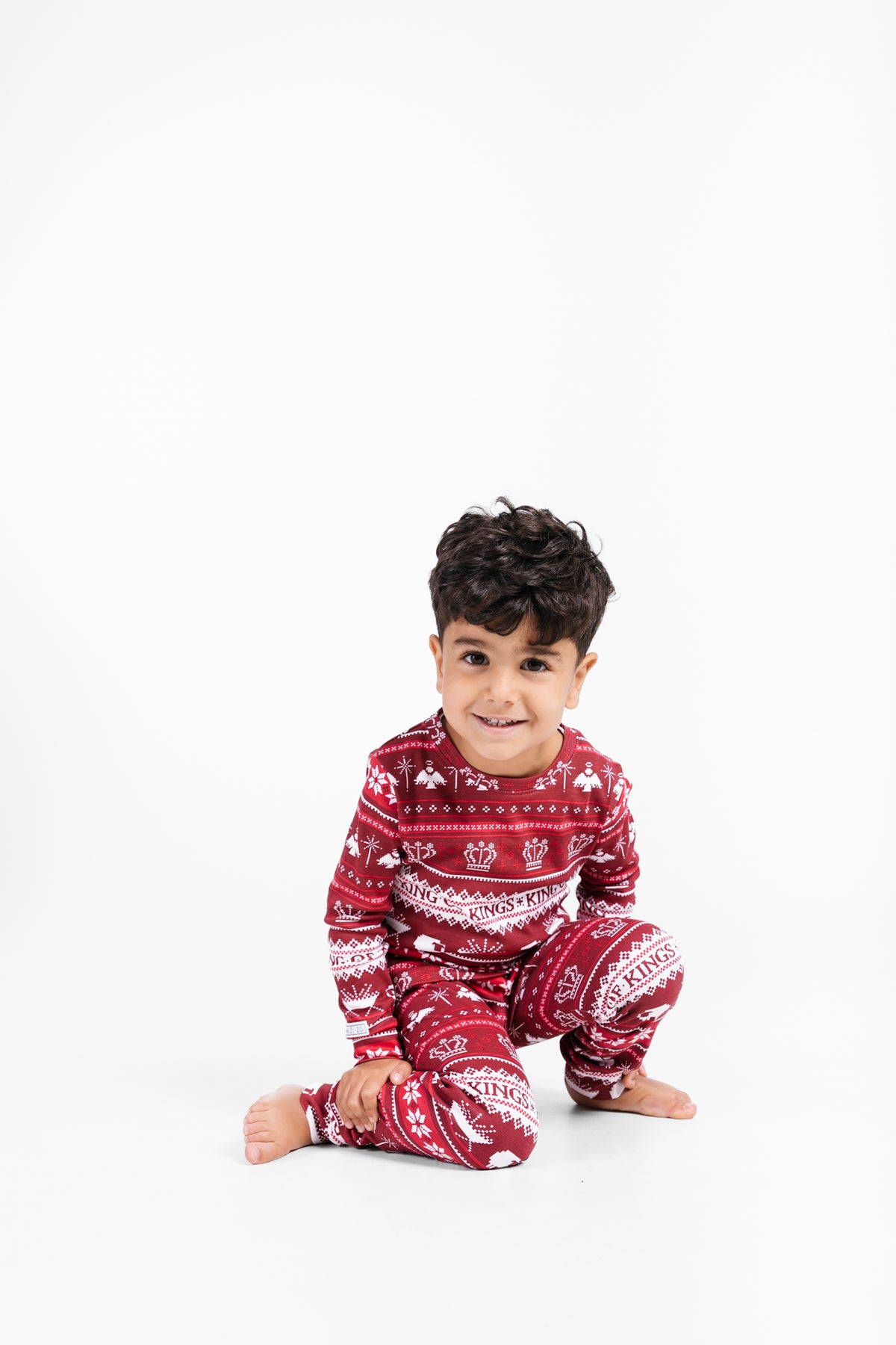 King of Kings Ruby Red PJ Long Sleeve Set Cotton