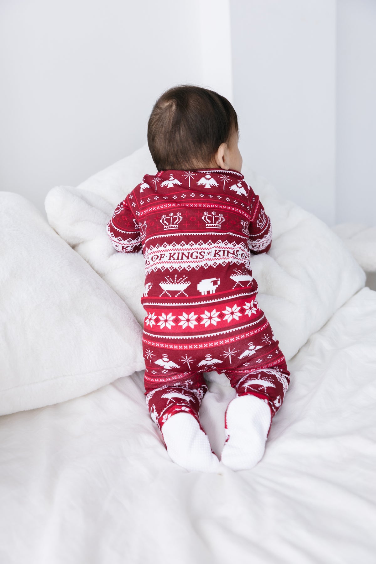 King of Kings Ruby Red Footed Onesie Cotton