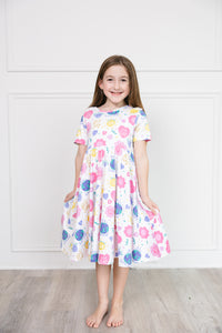 For God So Loved The World Twirl Dress Cotton