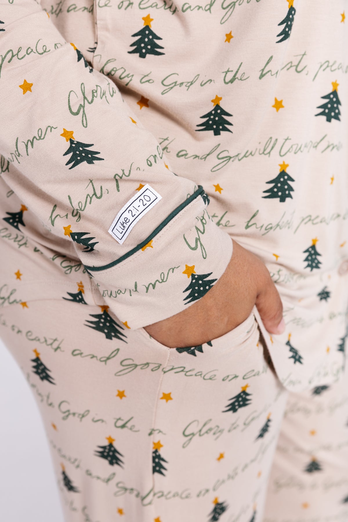 Glory to God Womens Notch Collar PJ Set Bamboo