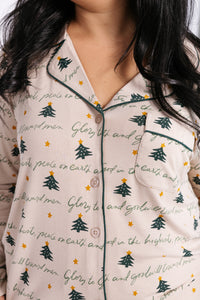 Glory to God Womens Notch Collar PJ Set Bamboo