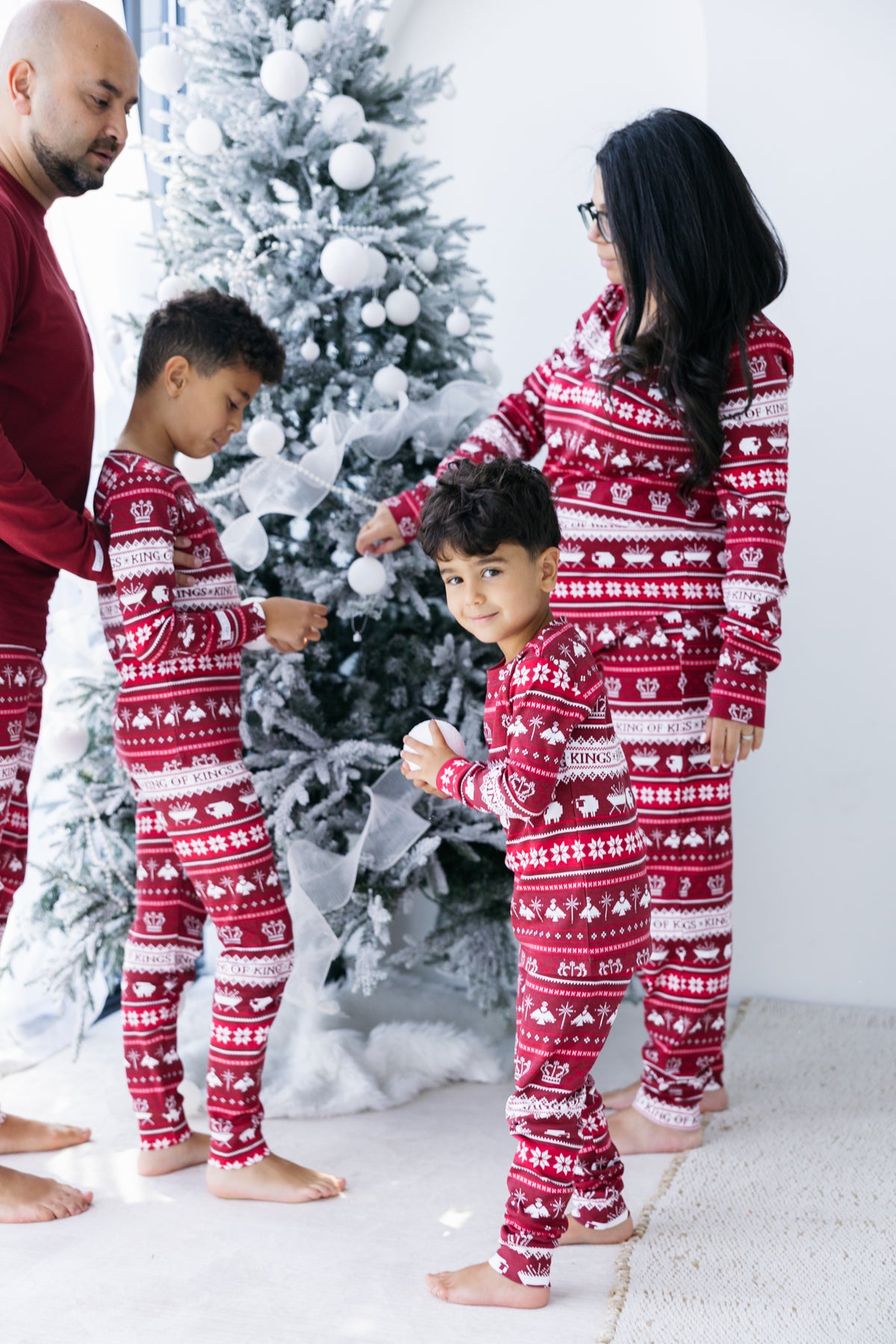 King of Kings Ruby Red PJ Long Sleeve Set Cotton