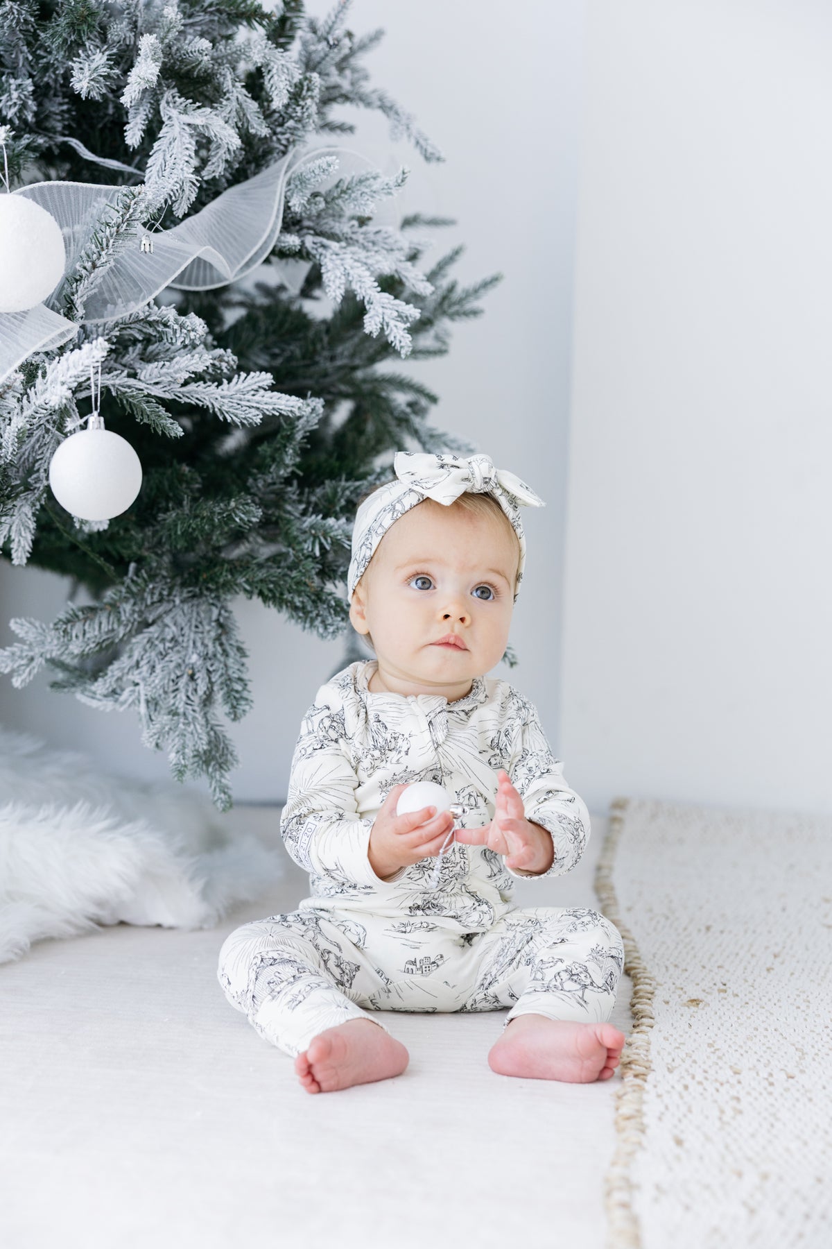 O Little Town of Bethlehem Footless Onesie PJ Cotton