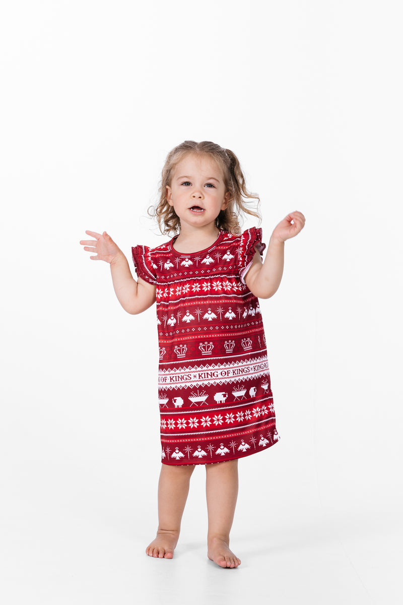 King of Kings Ruby Red PJ Girls Nightgown Polyester