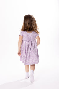 Queen Esther Lavender Twirl Dress Cotton