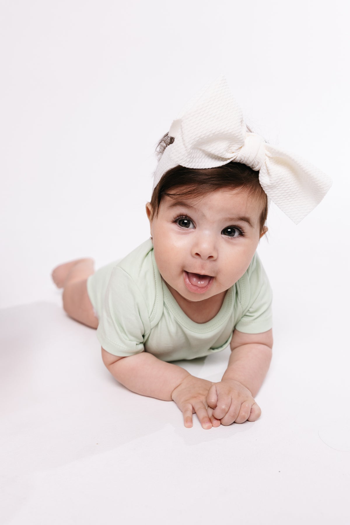 Pistachio Prayer Pocket Short Sleeve Bodysuit Cotton