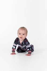 King of Kings Midnight Blue Footed Onesie Cotton