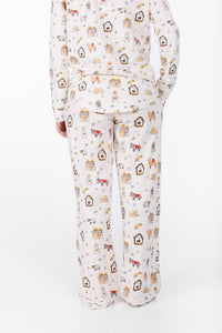 Away in a Manger Womens Notch Collar PJ Set Cotton