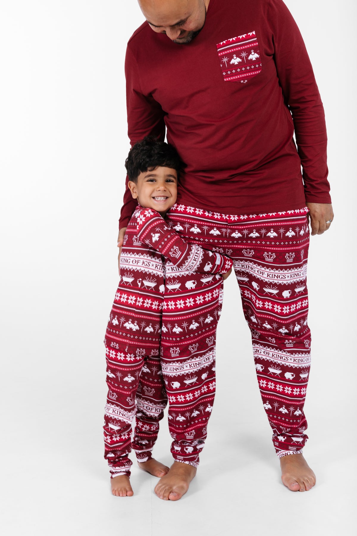 King of Kings Ruby Red Mens PJ Set Cotton