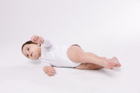 White Prayer Pocket Long Sleeve Bodysuit Cotton