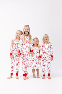 He First Loved Us Red PJ Long Sleeve Set Cotton