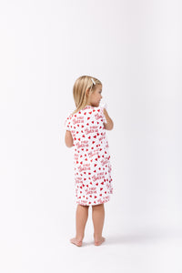 He First Loved Us Red PJ Girls Nightgown Polyester