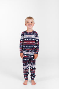 King of Kings Midnight Blue PJ Long Sleeve Set Cotton