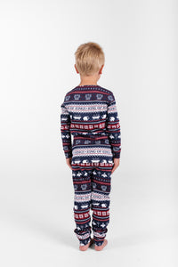 King of Kings Midnight Blue PJ Long Sleeve Set Cotton