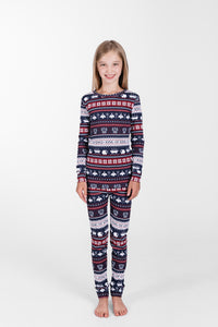 King of Kings Midnight Blue PJ Long Sleeve Set Cotton