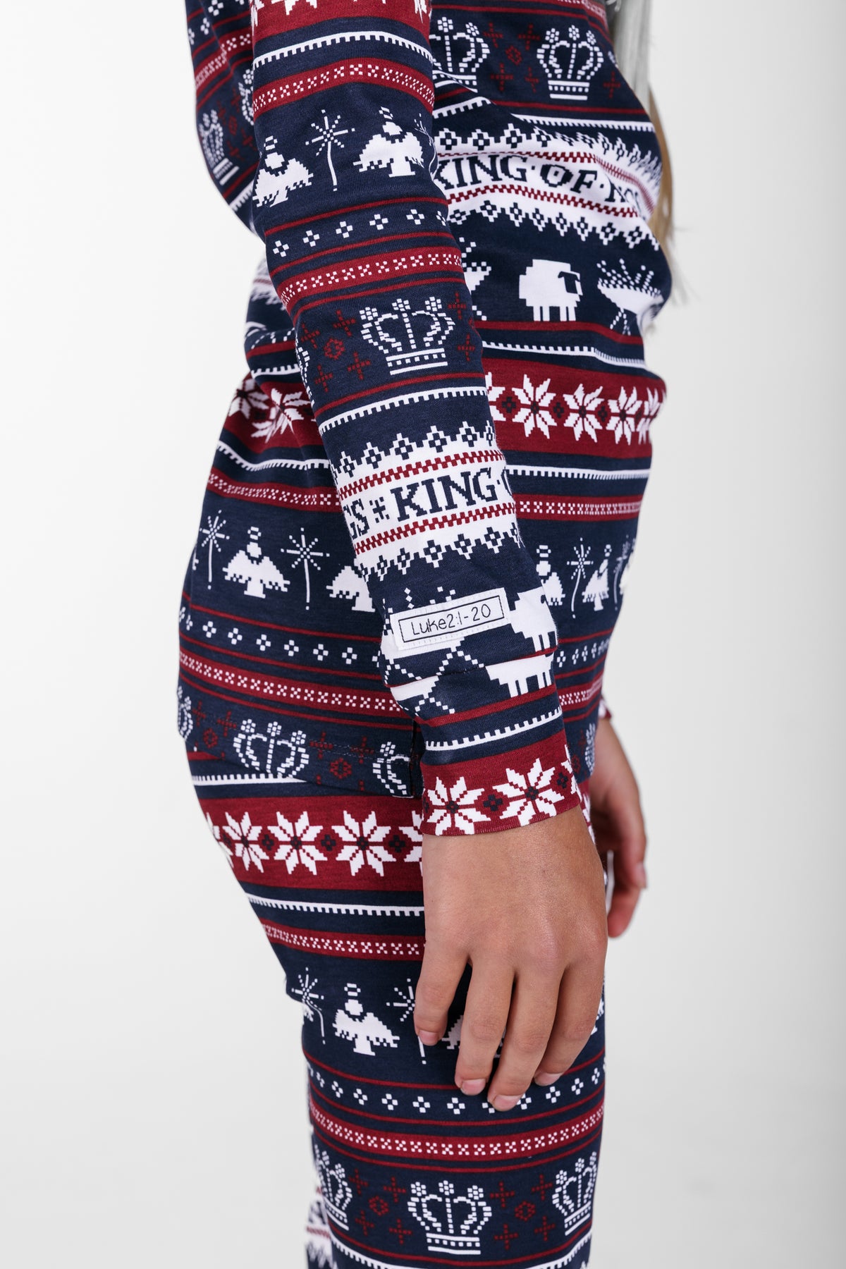 King of Kings Midnight Blue PJ Long Sleeve Set Cotton