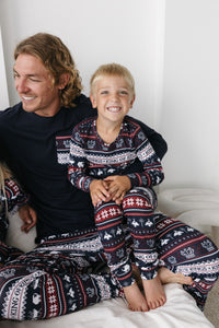 King of Kings Midnight Blue Mens PJ Set Cotton