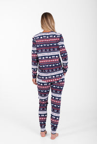 King of Kings Midnight Blue Womens Jogger PJ Set Cotton