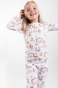 The First Noel PJ Long Sleeve Set Bamboo