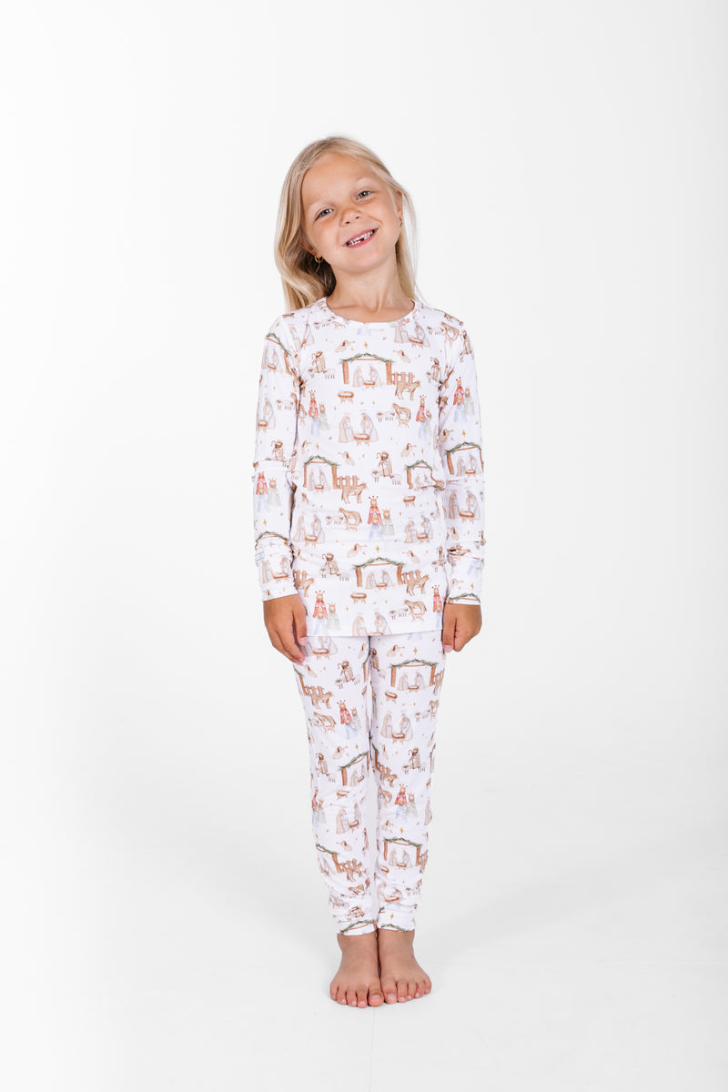The First Noel PJ Long Sleeve Set Bamboo