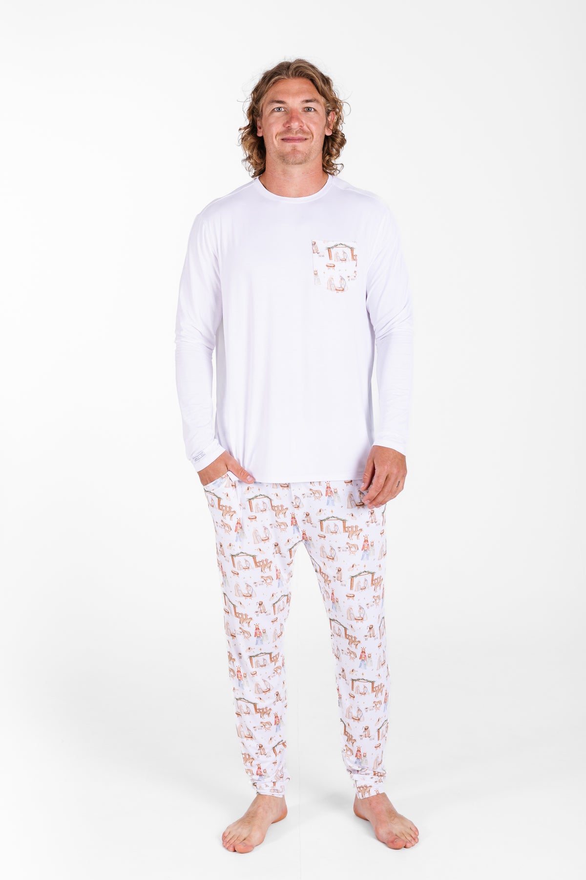 The First Noel Mens PJ Set Bamboo