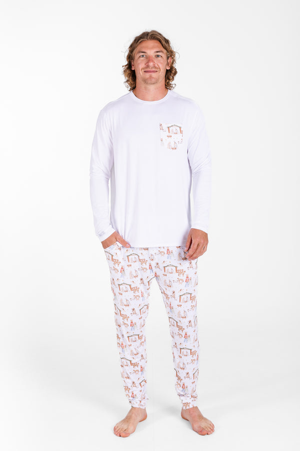 The First Noel Mens PJ Set Bamboo