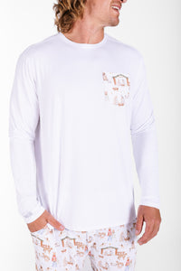 The First Noel Mens PJ Set Bamboo