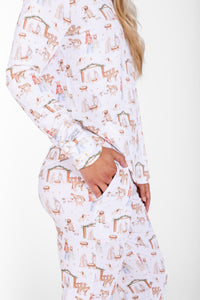 The First Noel Womens Jogger PJ Set Bamboo