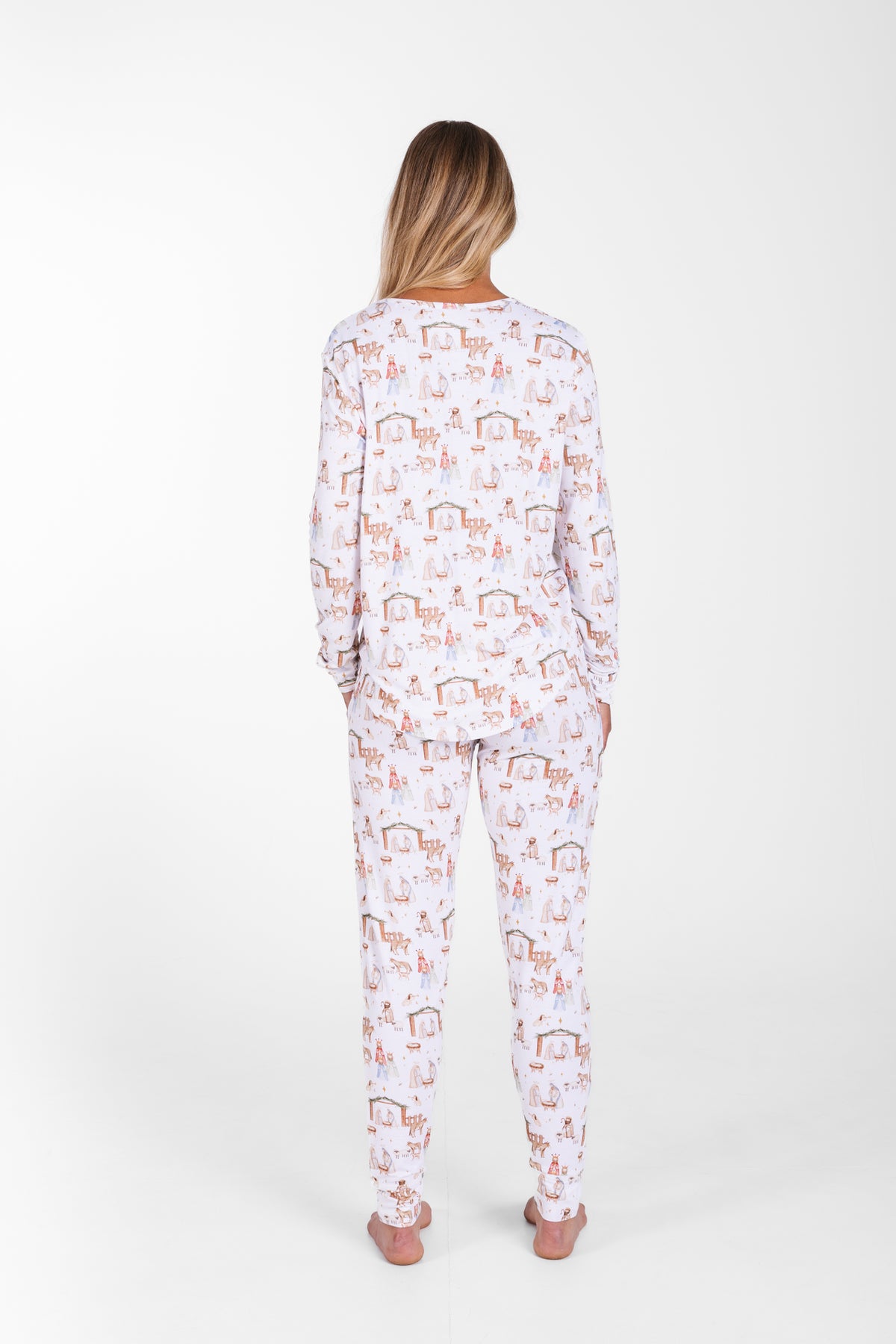 The First Noel Womens Jogger PJ Set Bamboo