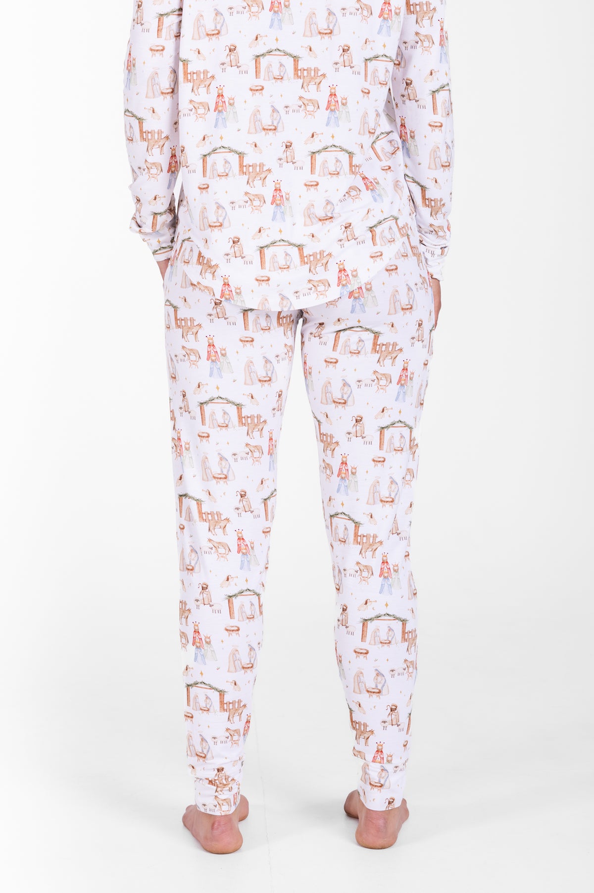 The First Noel Womens Jogger PJ Set Bamboo