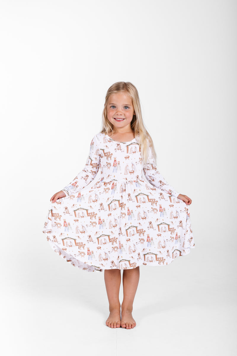 The First Noel Twirl Dress Bamboo