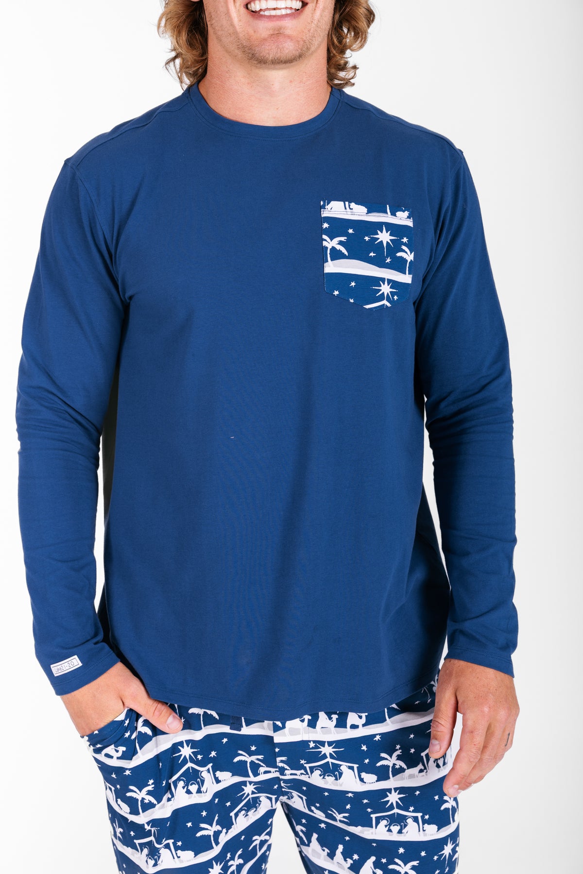 Starry Night Mens PJ Set Cotton