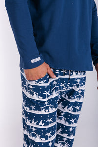 Starry Night Mens PJ Set Cotton