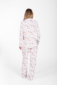 The First Noel Womens Notch Collar PJ Set Bamboo