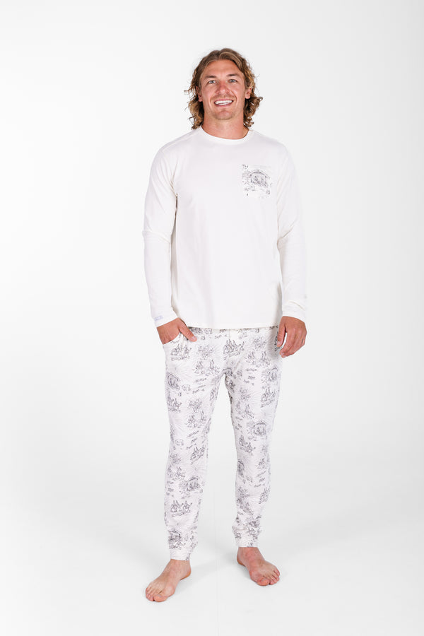 O Little Town of Bethlehem Mens PJ Set Cotton