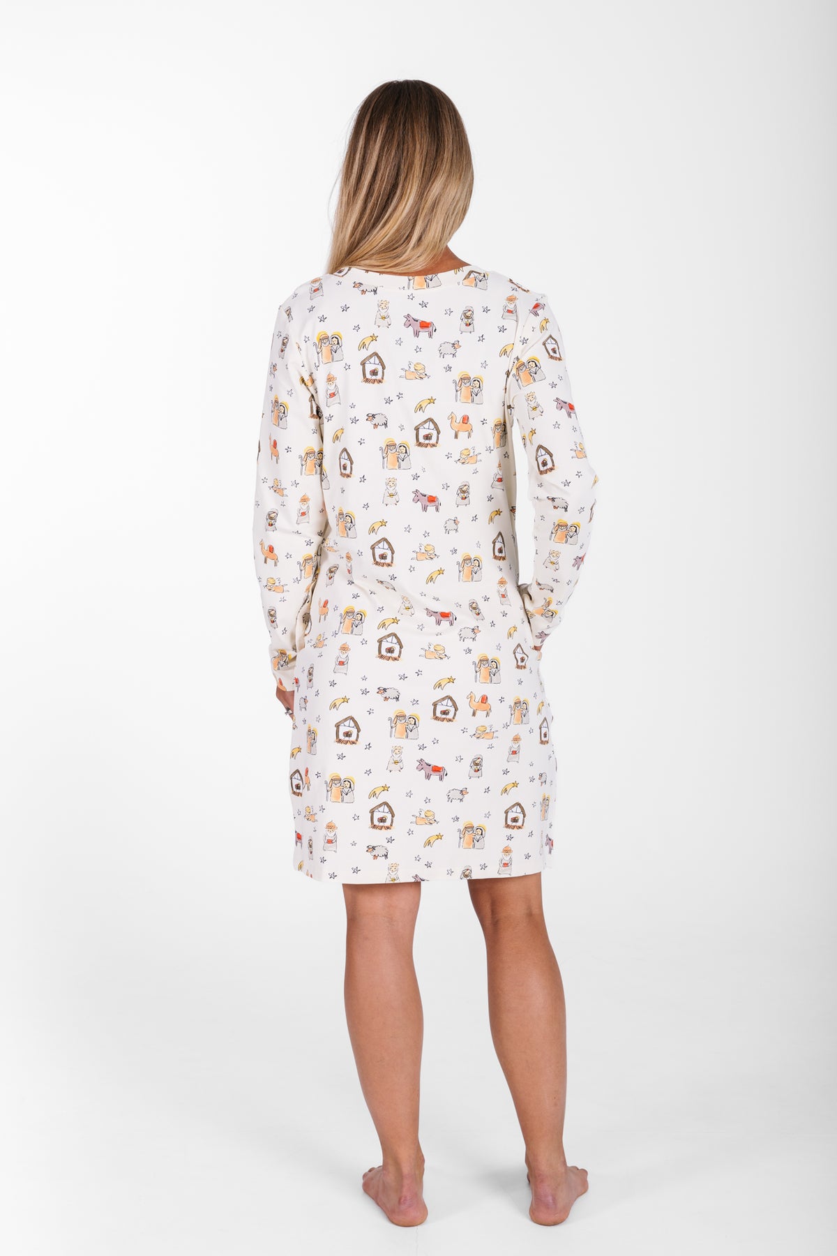 Away in a Manger Womens PJ Nightgown Cotton