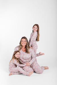 Prophecy Plaid Womens Jogger PJ Set Cotton