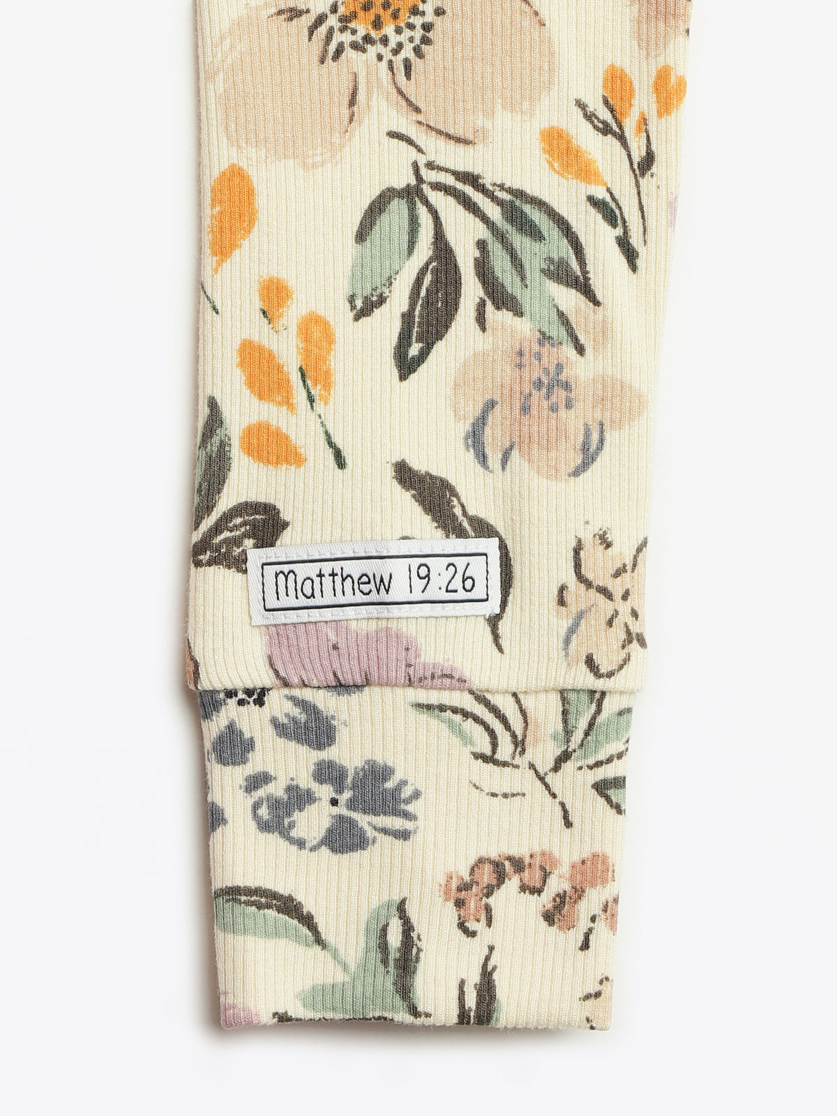 All Things Are Possible PJ Long Sleeve Set Ribbed Cotton-Bamboo Blend