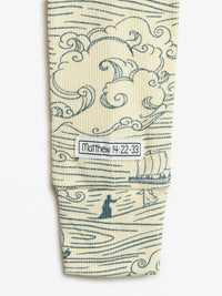 Walking on Water PJ Long Sleeve Set Ribbed Cotton-Bamboo Blend