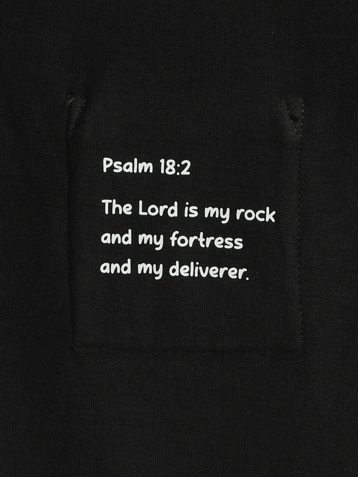 Black Prayer Pocket Long Sleeve Shirt Cotton