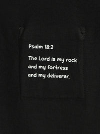 Black Prayer Pocket Long Sleeve Shirt Cotton