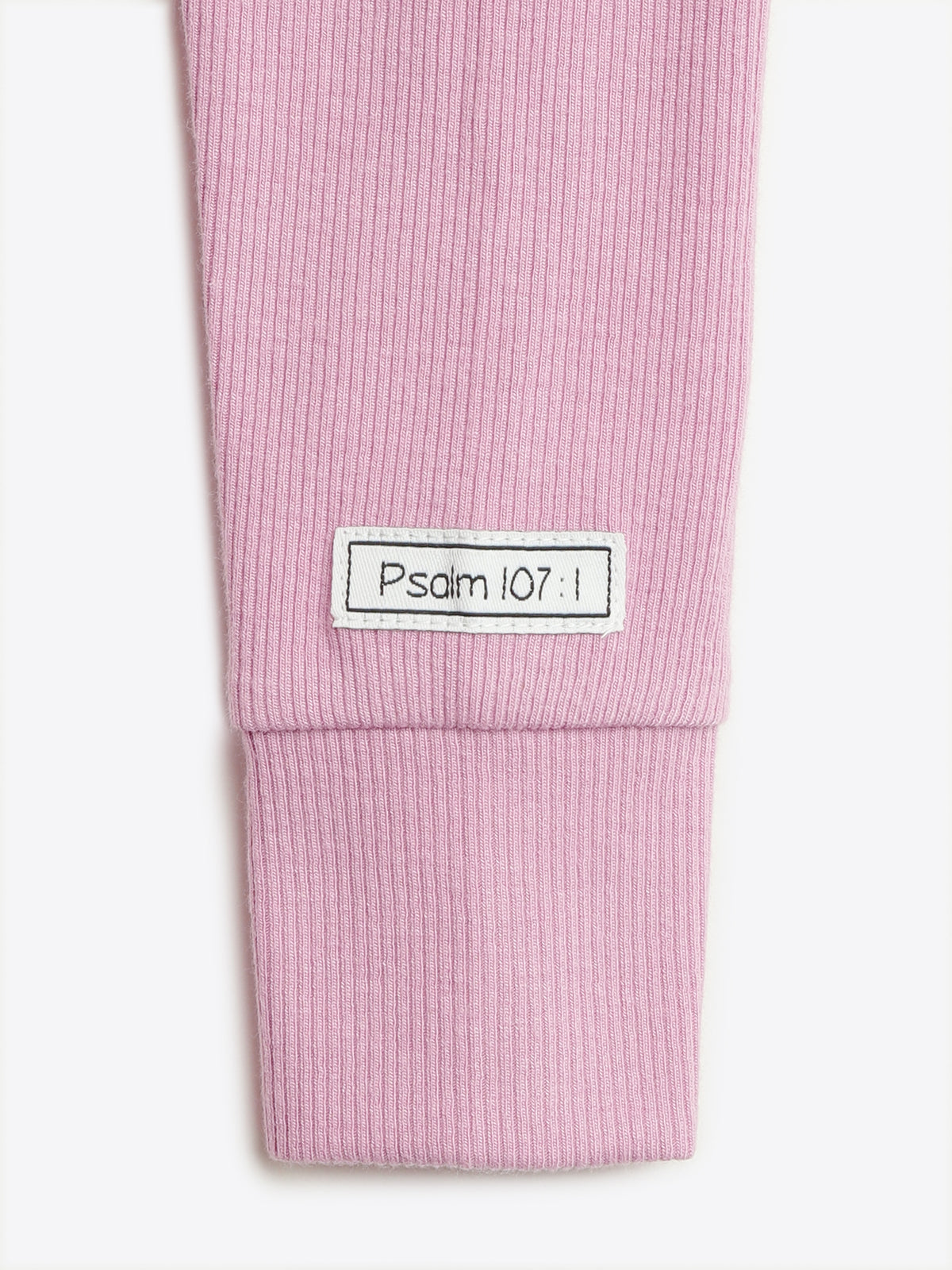 Solid Mauve PJ Footless Onesie Ribbed Cotton-Bamboo Blend