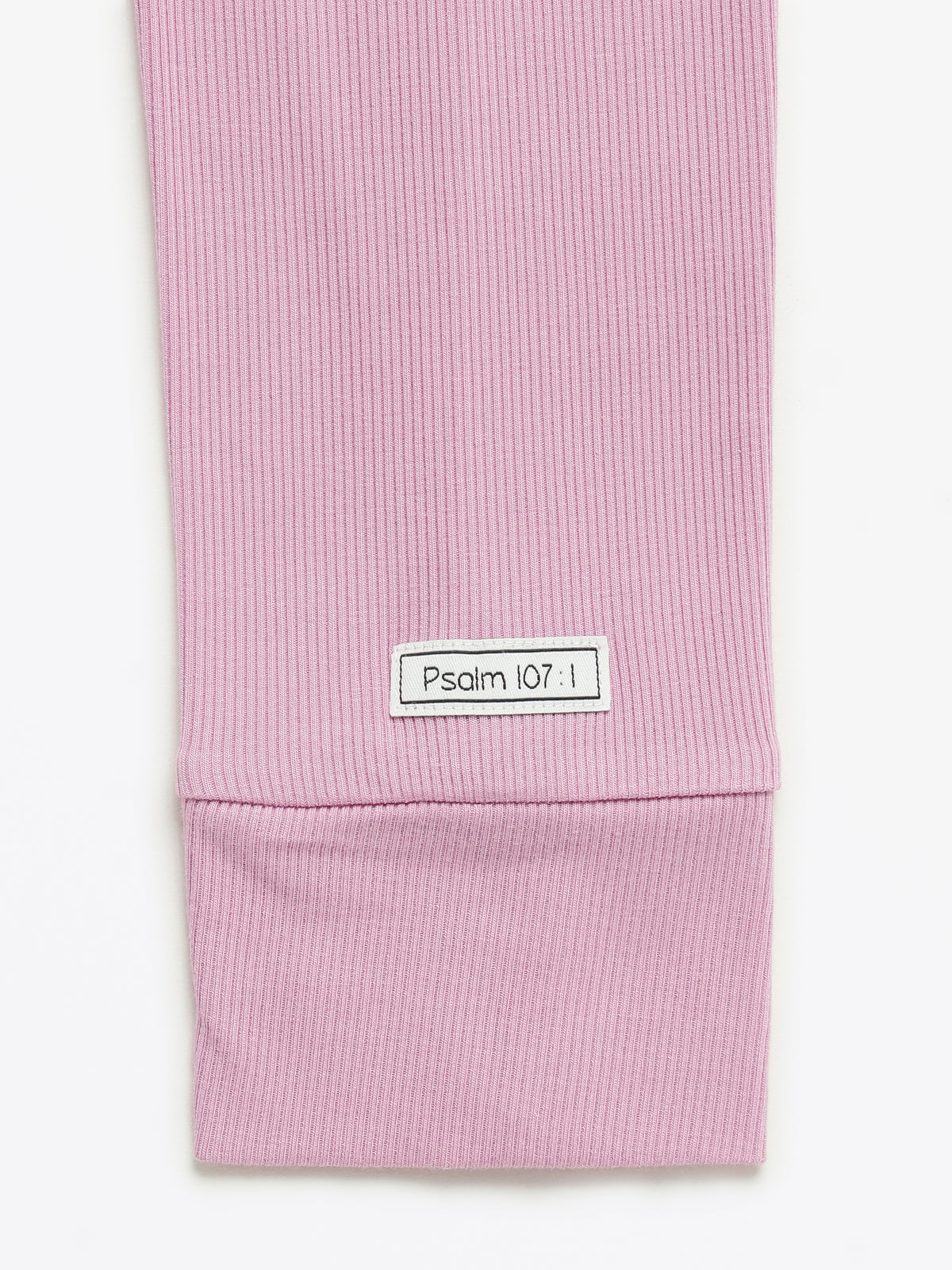 Solid Mauve Womens PJ Jogger Set Ribbed Cotton-Bamboo Blend