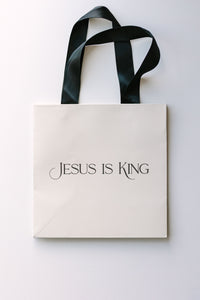 Jesus is King White Gift Bag
