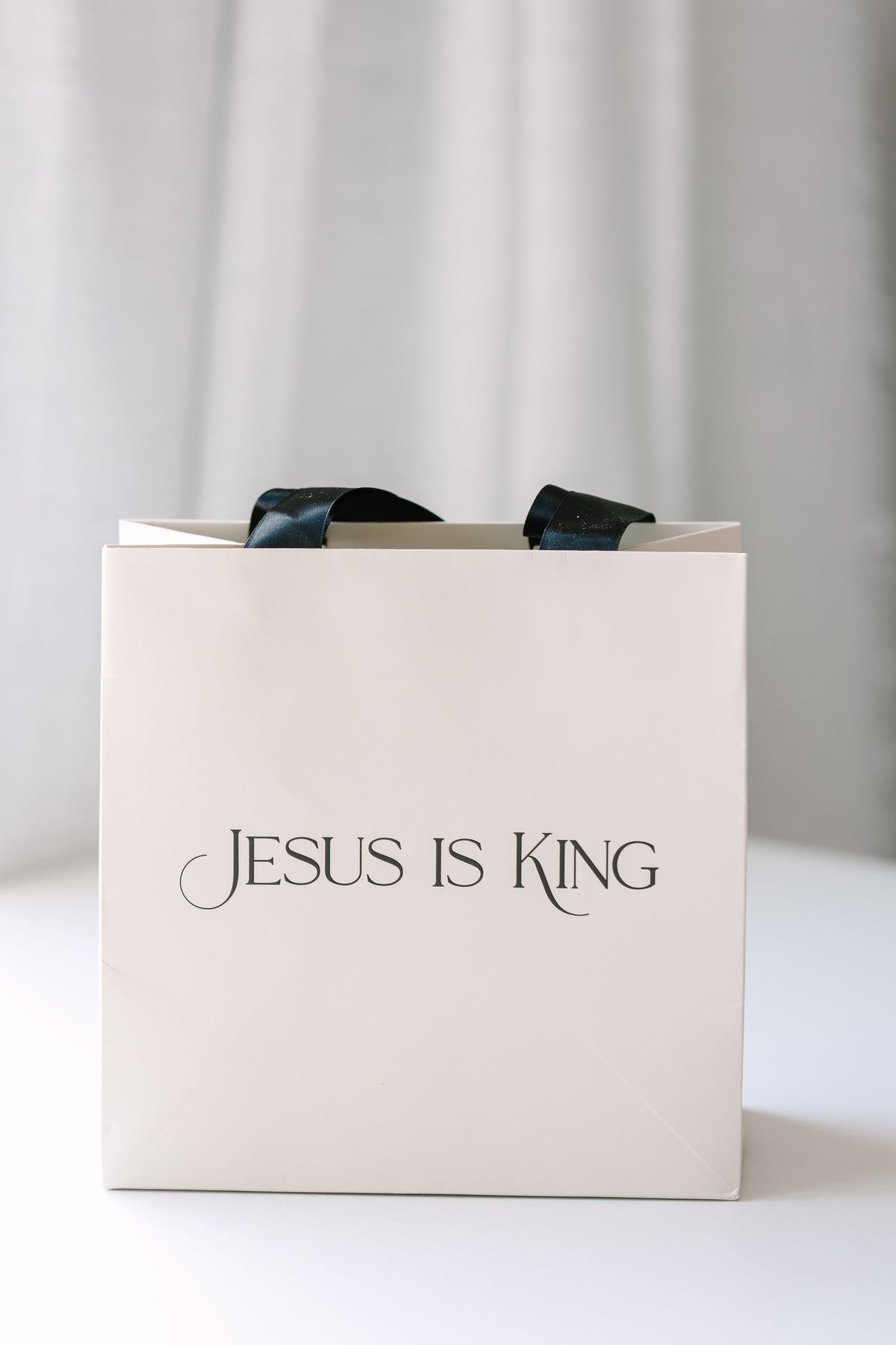 Jesus is King White Gift Bag
